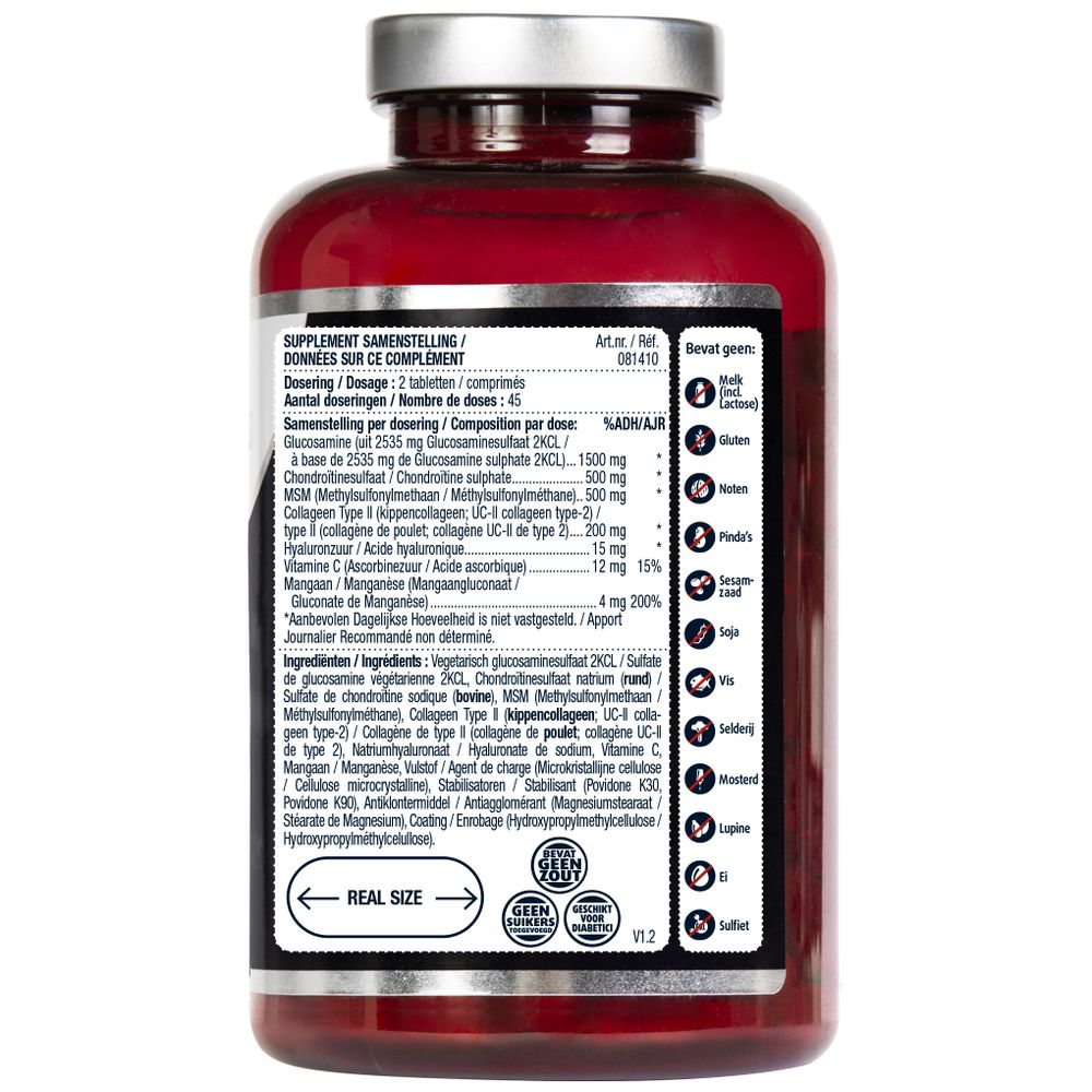 Lucovitaal Glucosamine collageen type 2 90 tabletten