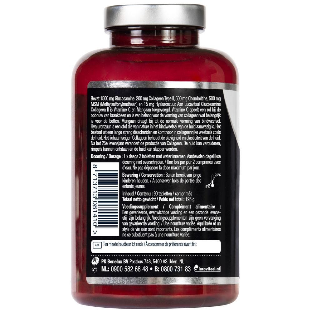 Lucovitaal Glucosamine collageen type 2 90 tabletten