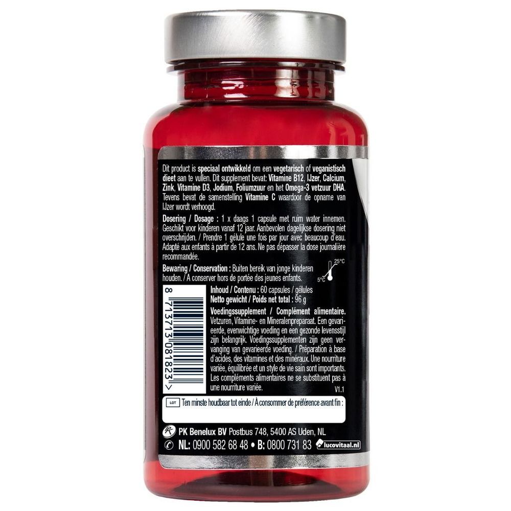 Lucovitaal Aanvulling voor vegetariers 60 capsules