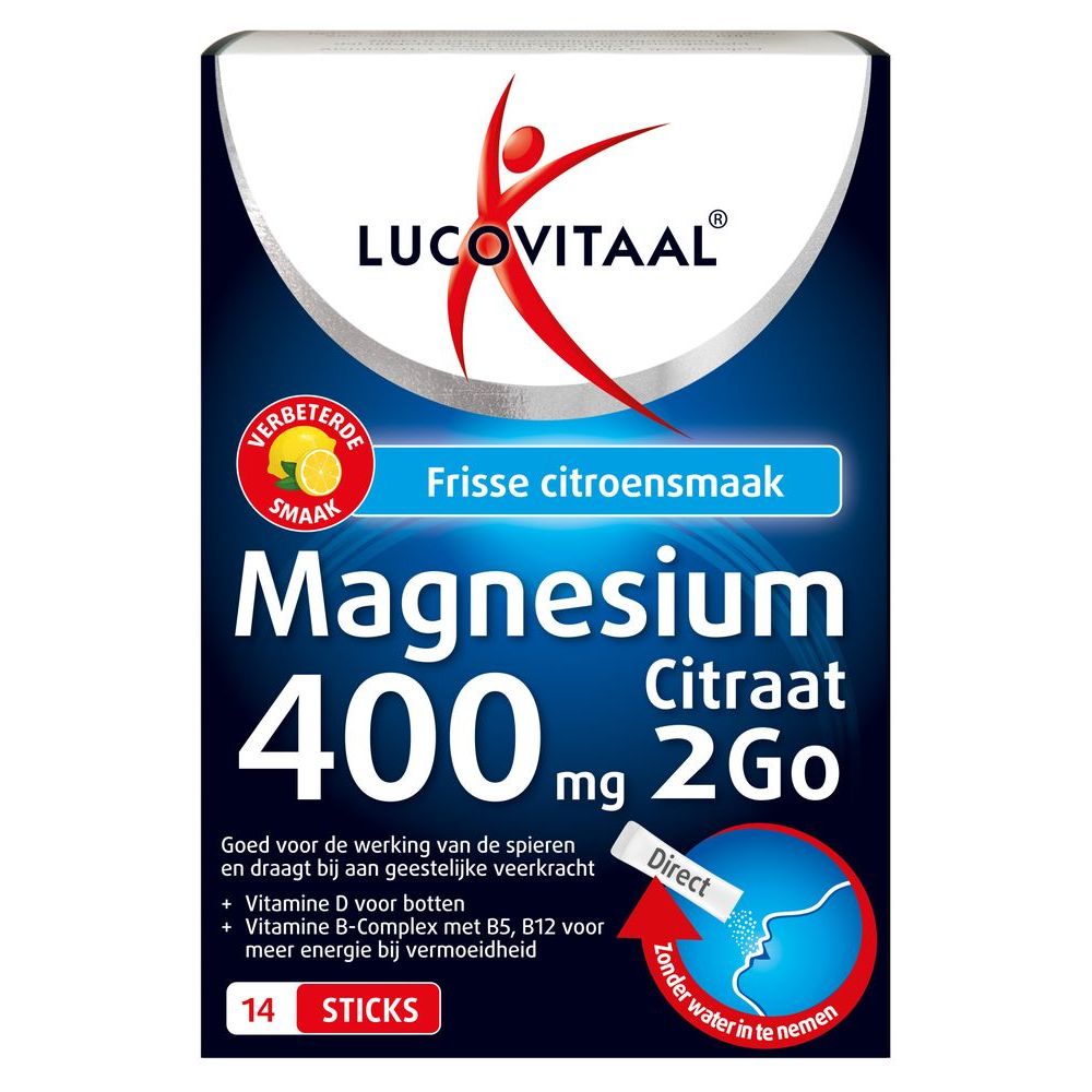 Lucovitaal Magnesium citraat 400 mg 2go sticks 14 stuks