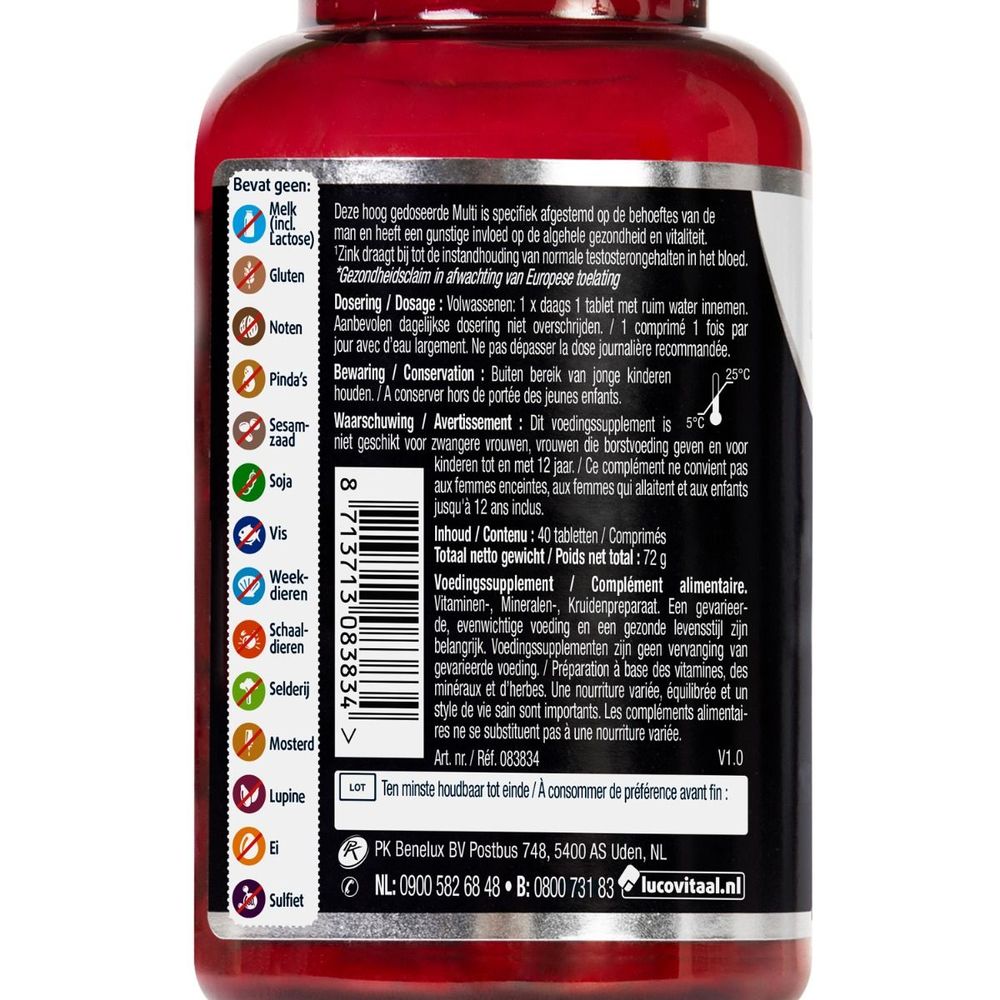 Lucovitaal Multi compleet man 50+ 40 tabletten