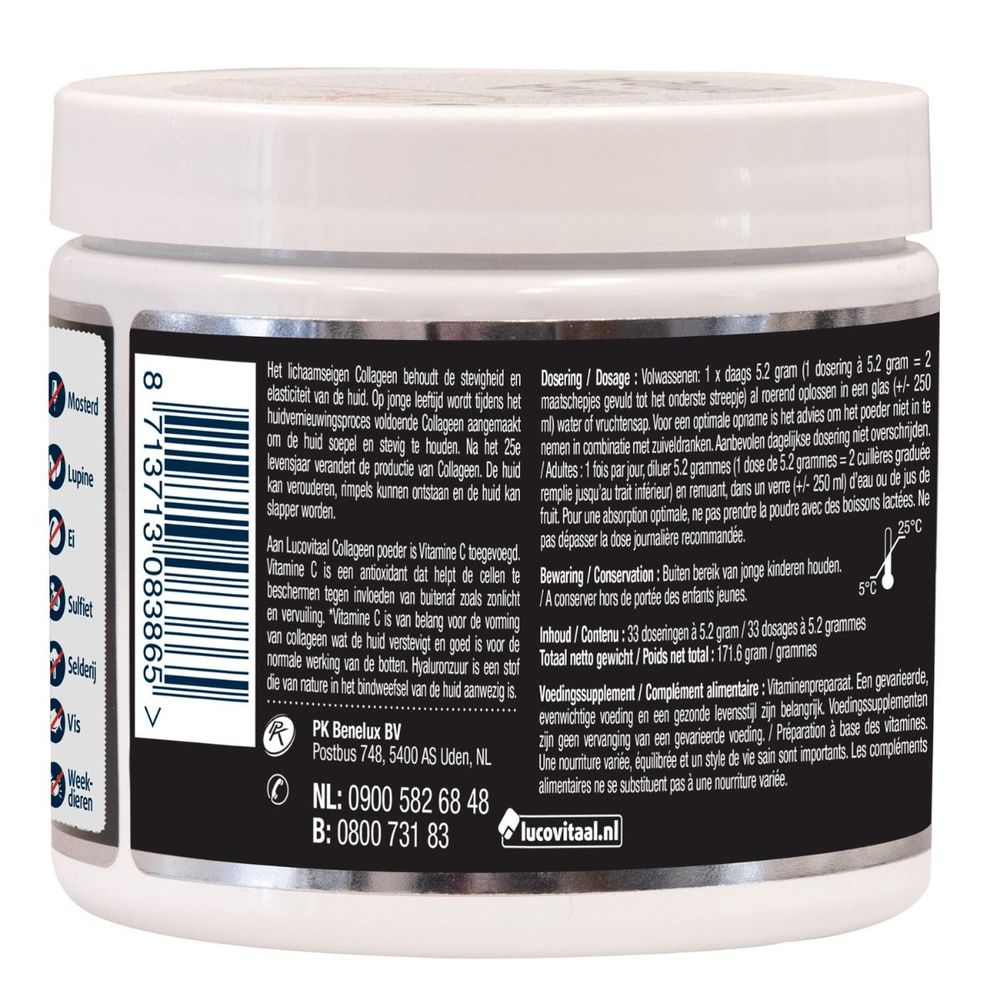 Lucovitaal Collageen super 5000 mg poeder 171,6 gram