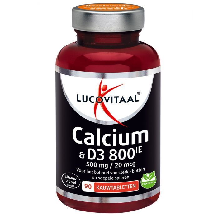 Lucovitaal Calcium 500 mg + D3 20 mcg 90 kauwtabletten