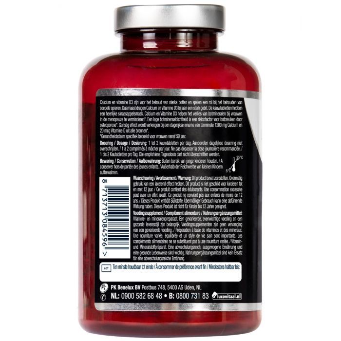 Lucovitaal Calcium 500 mg + D3 20 mcg 90 kauwtabletten