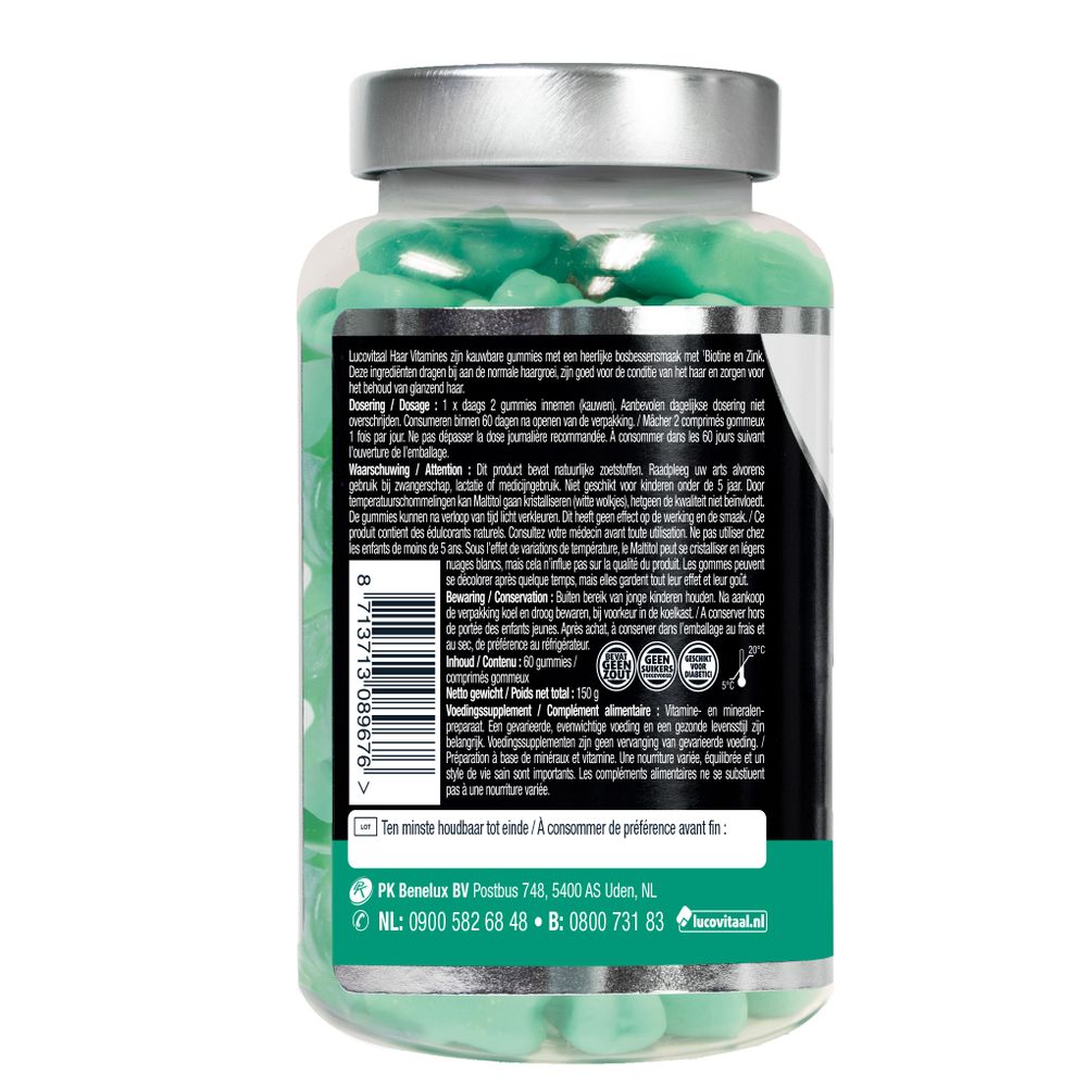 Lucovitaal Haar vitamine 60 gummies