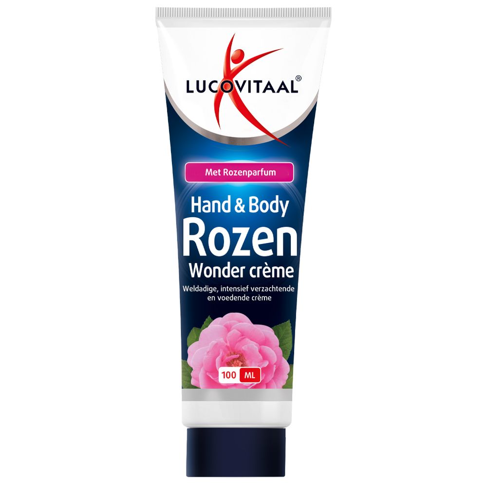 Lucovitaal Hand & body rozen wonder creme 100 ml