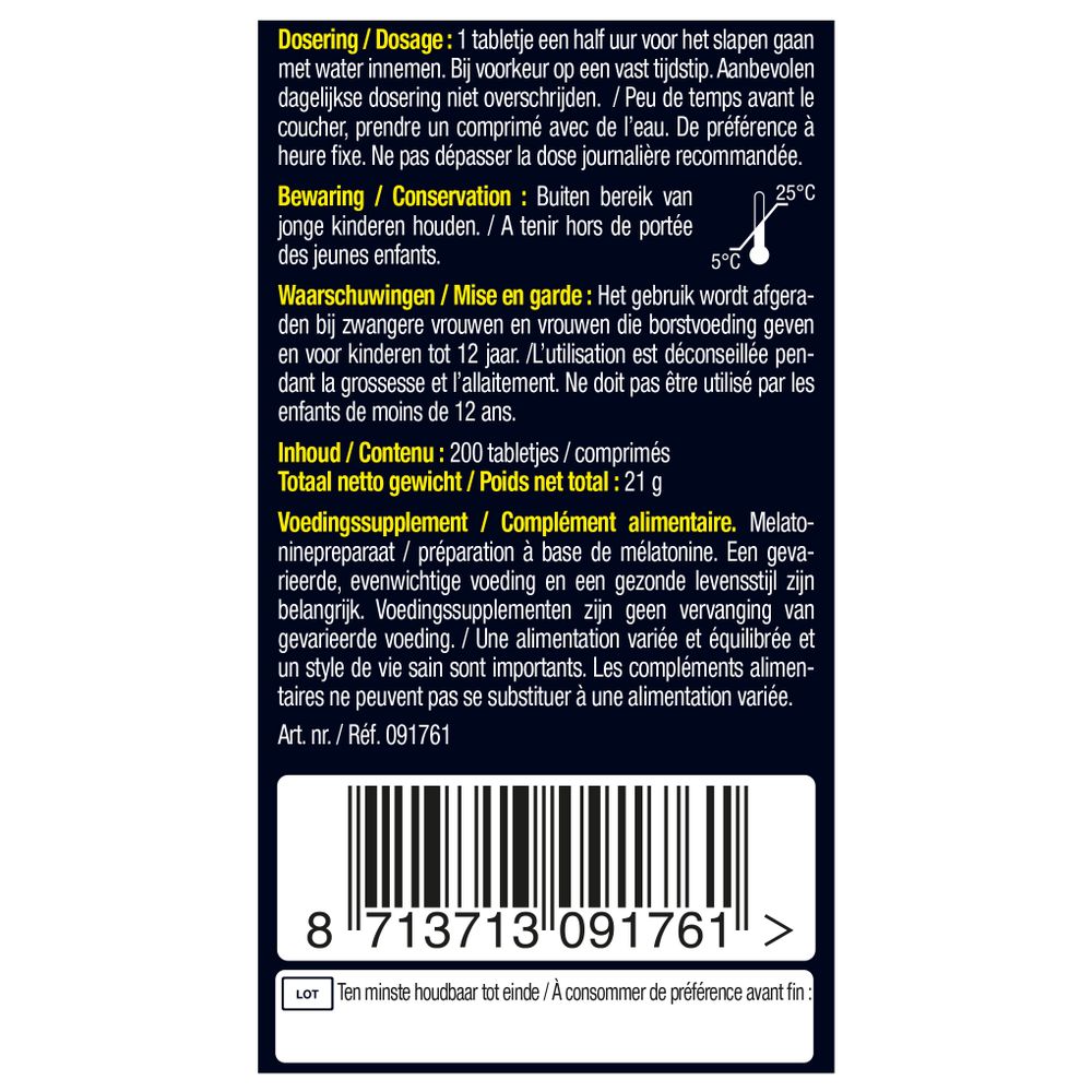 Lucovitaal Melatonine 299 mcg 200 tabletten