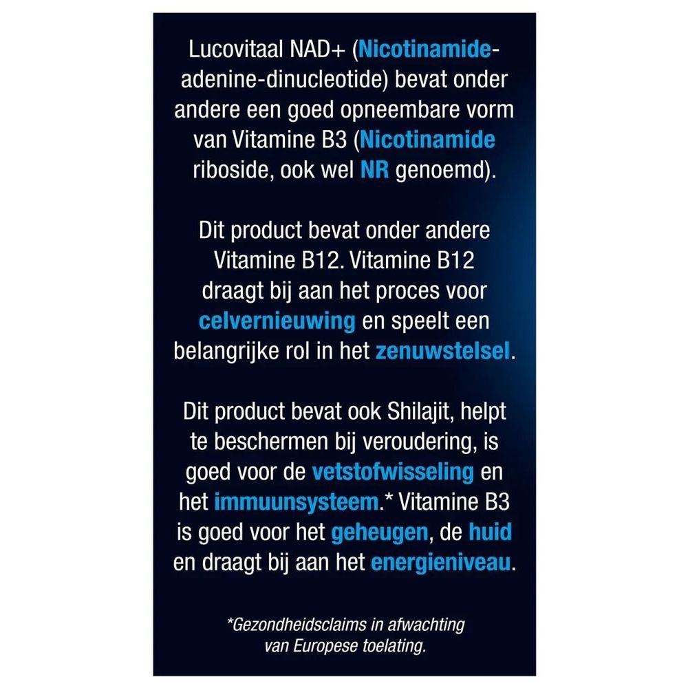 Lucovitaal NAD+ 30 capsules