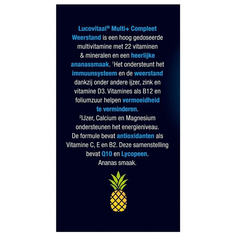 Lucovitaal Multi+ weerstand hoog gedoseerd 60 kauwtabletten