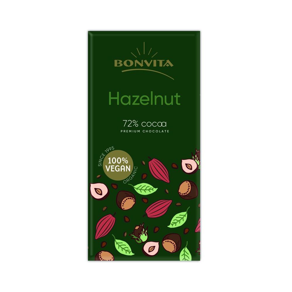 BonVita Premium Dark Chocolate Hazelnut 100 gr