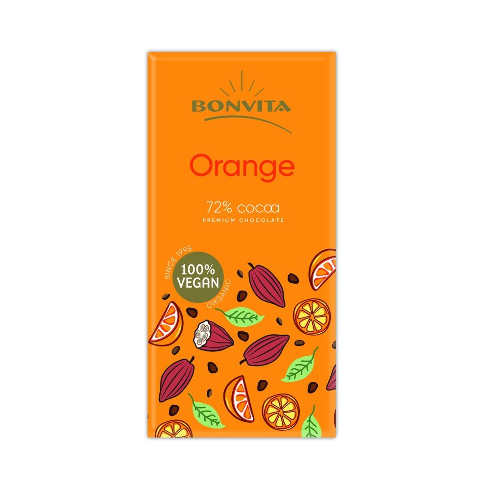 BonVita Premium Dark Chocolate Orange 100 gr
