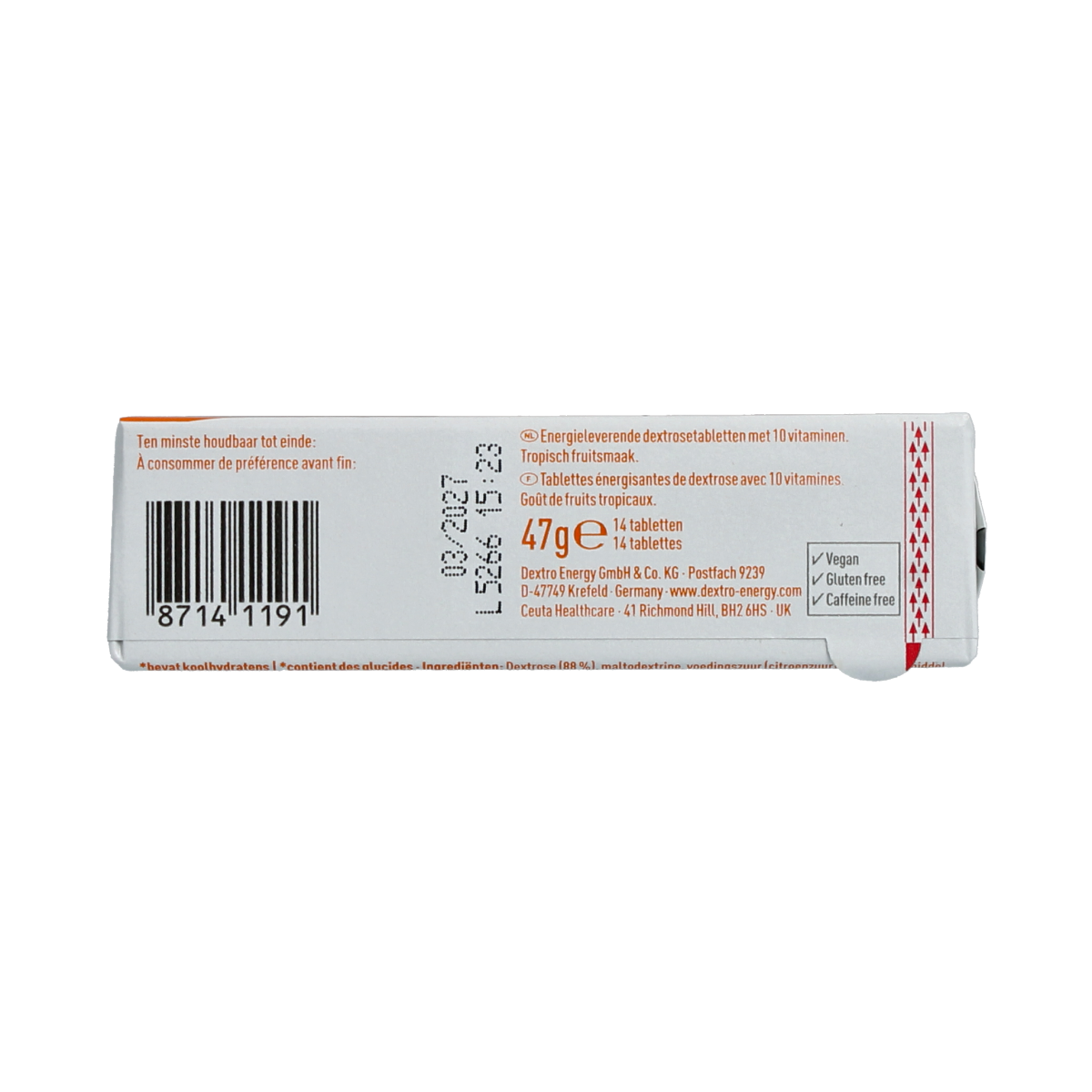 Dextro Multivitamine tabletten 47 gram 1 Rol
