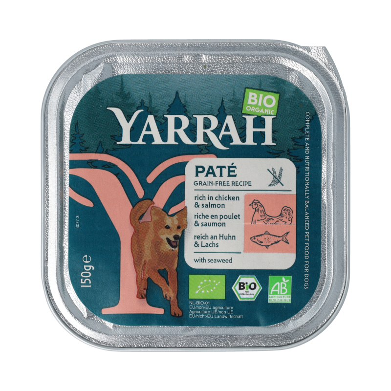 Yarrah BIO Dog Paté with Salmon & Seaweed 150g 150 gram