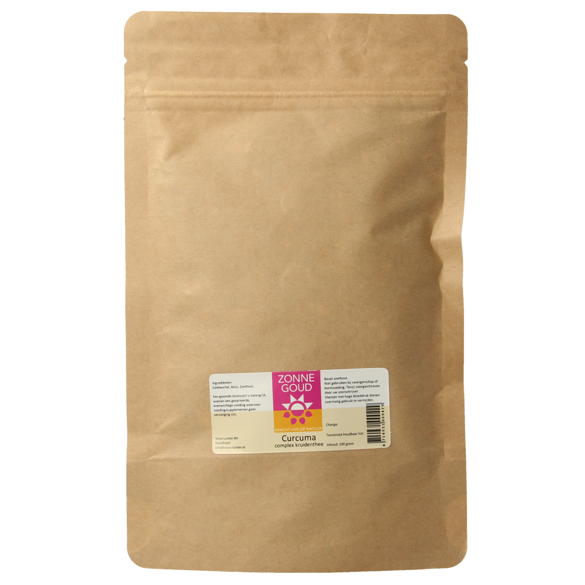 Zonnegoud Curcuma complex thee 100 gram