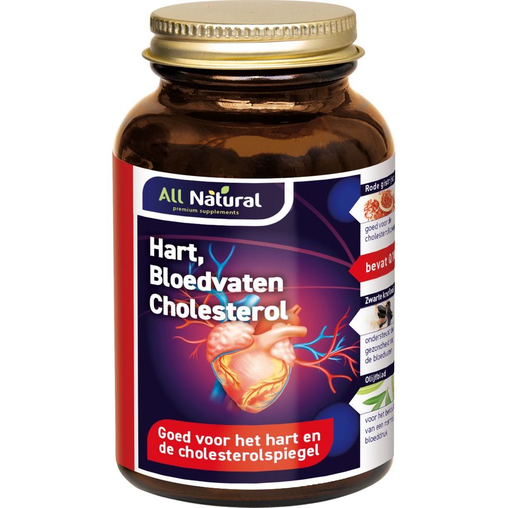 All Natural Hart, Bloedvaten Cholesterol Capsules 90 vcp