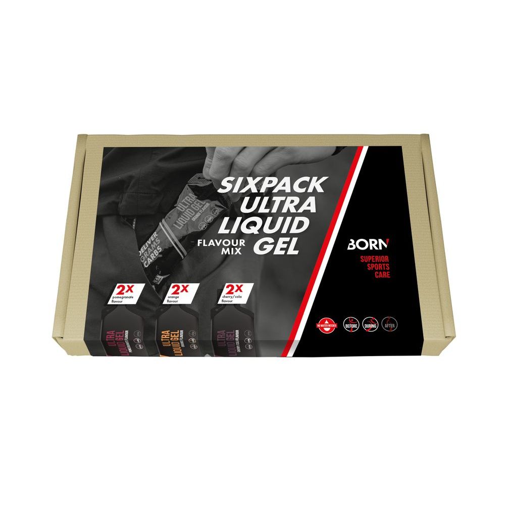 Born Drinkgel Ultra Liquid Sixpack Orange, Pomegranate & Cherry Cola 6 st - Born Sportscare