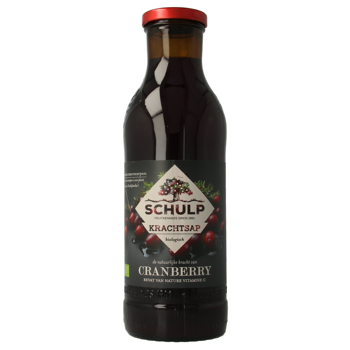 Schulp Krachtsap Cranberry puur 750 ml