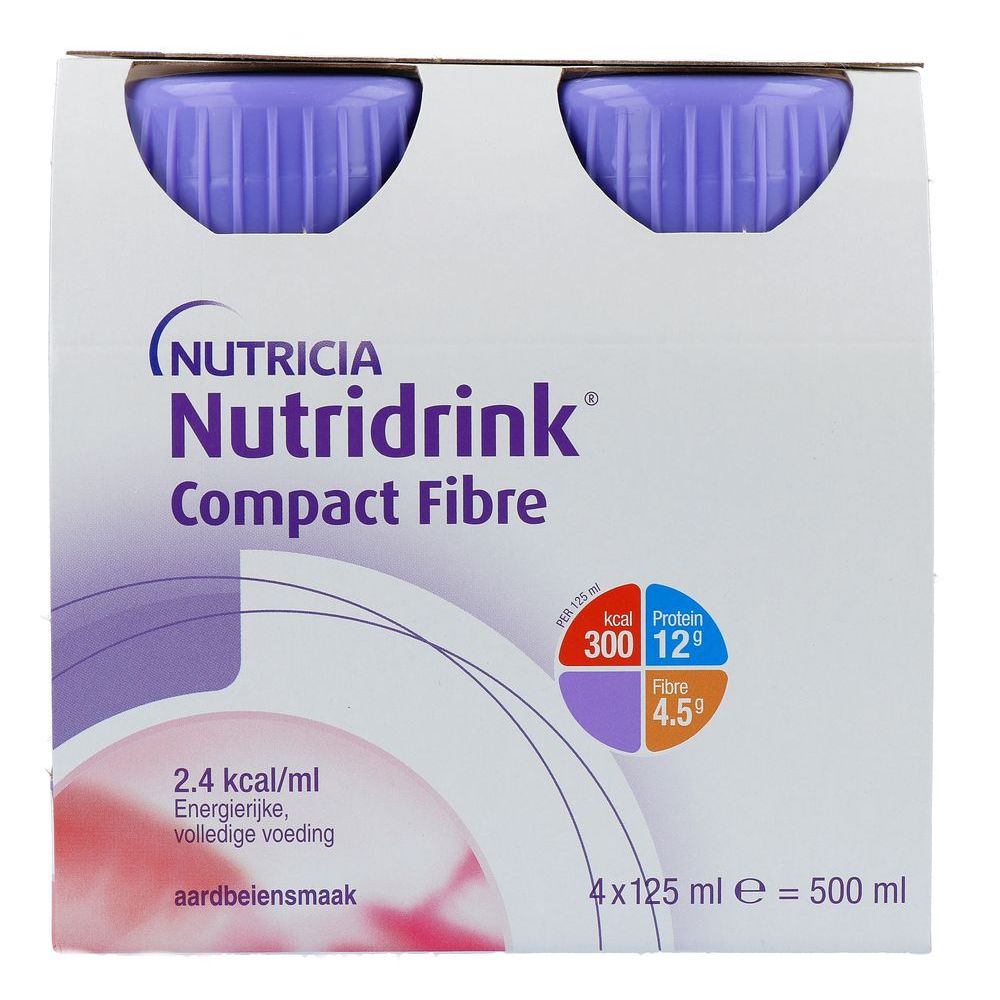 Nutridrink Compact Fibre Aardbei 500 ml