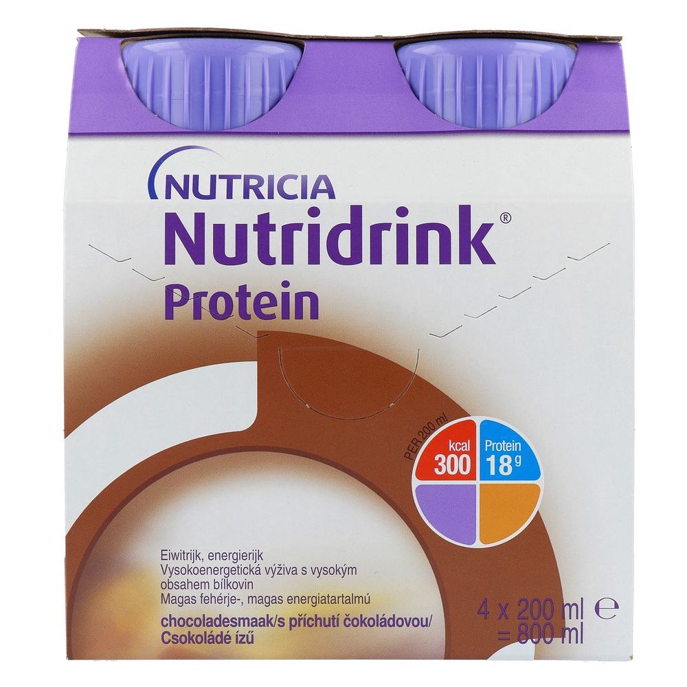 Nutridrink Protein chocola 200ml 4 stuks