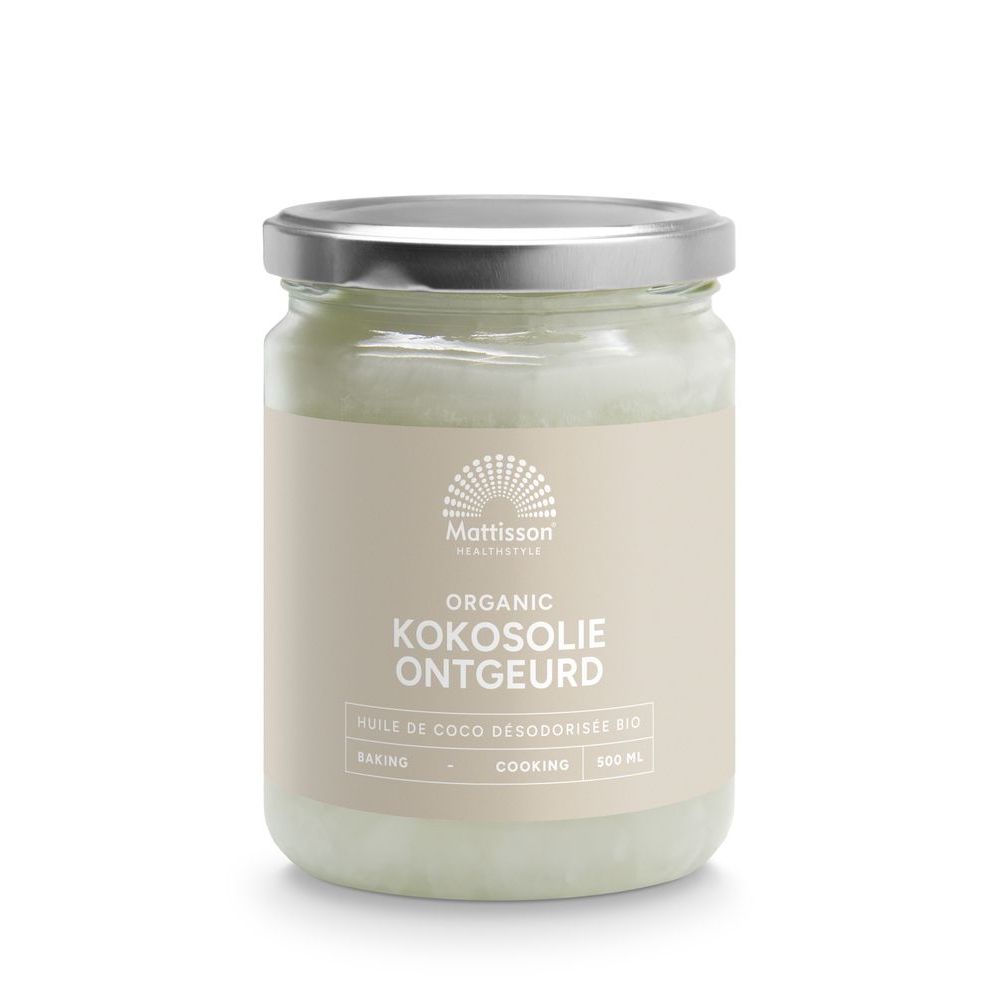 Mattisson Biologische Kokosolie Ontgeurd 500 gram