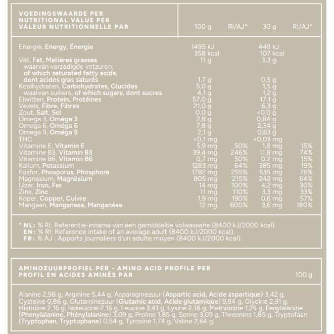 Mattisson Biologische Hennep Proteïne 400 gram