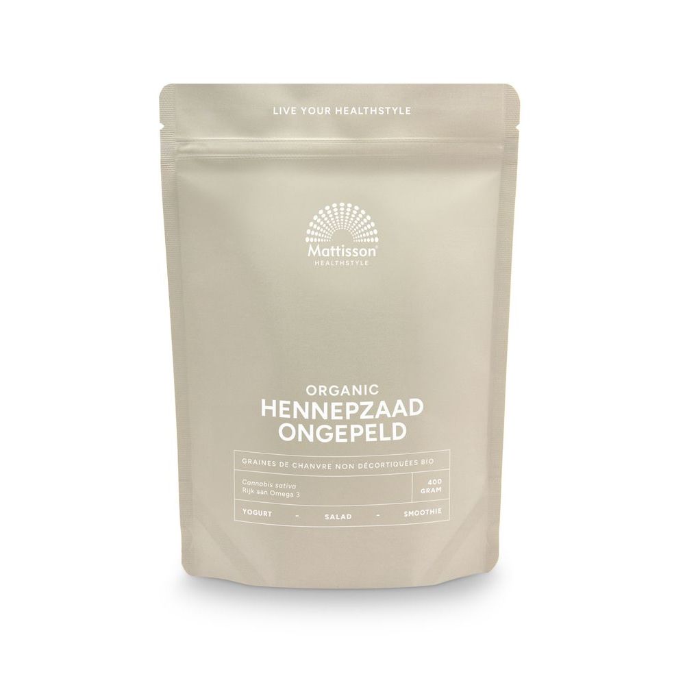 Mattisson Biologisch Hennepzaad ongepeld 400 gram