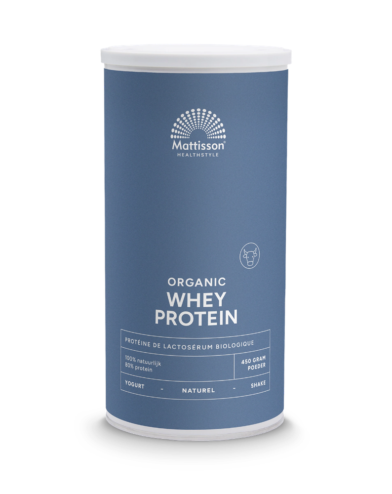 Mattisson Biologische Wei Proteïne poeder 80% Naturel 450 gram