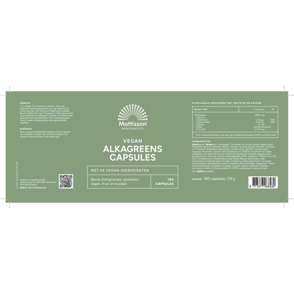 Mattisson Absolute AlkaGreens 180 vcaps
