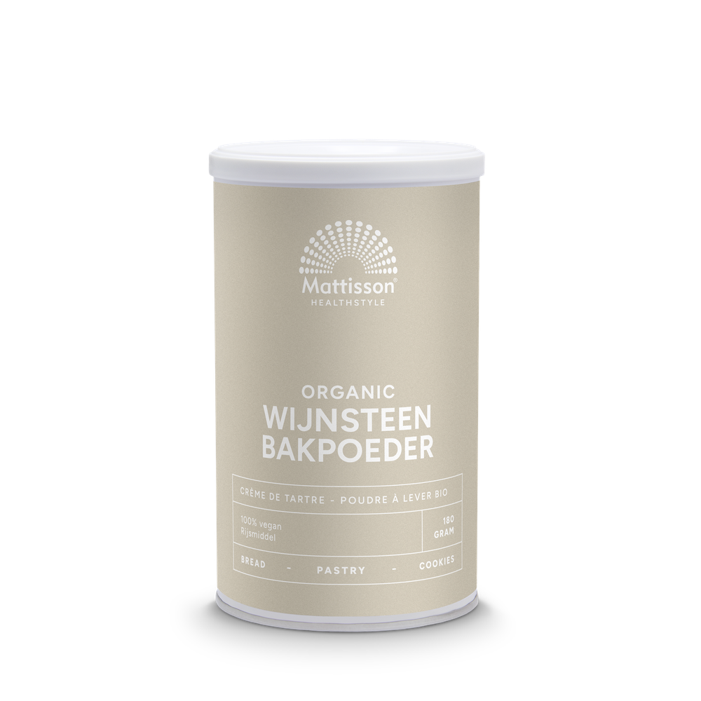 Mattisson Biologische Wijnsteen Bakpoeder 180 gram