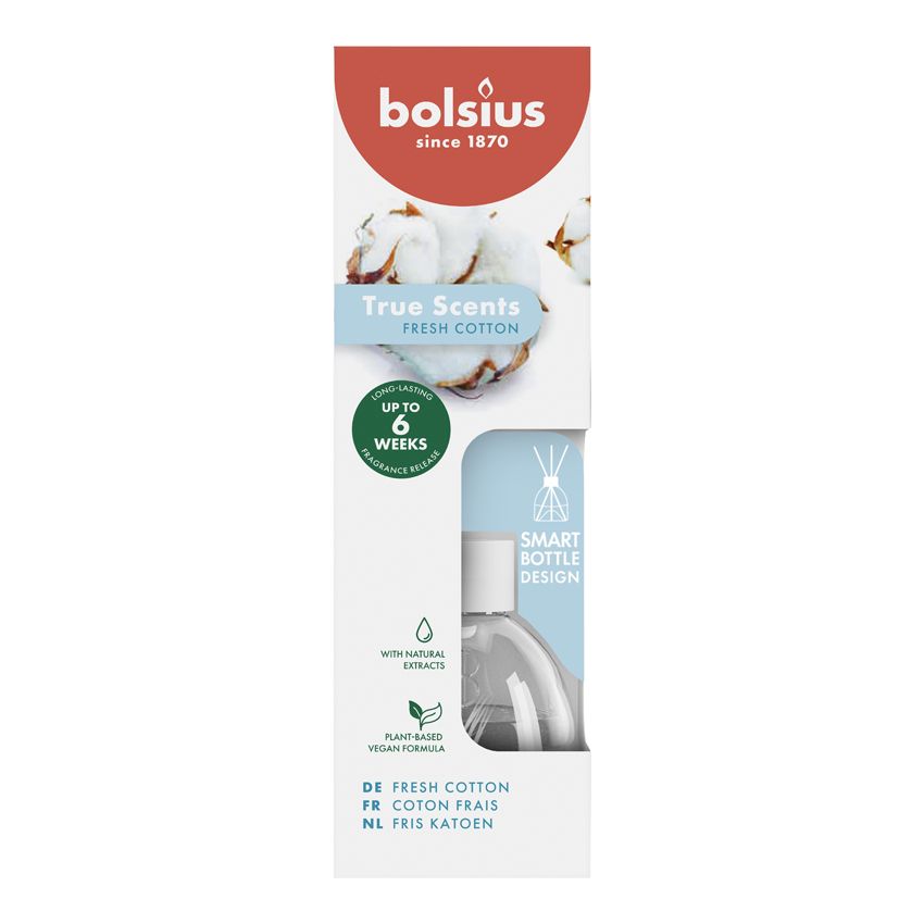 Bolsius Geurstokjes True Scents Fresh Cotton 60 ml