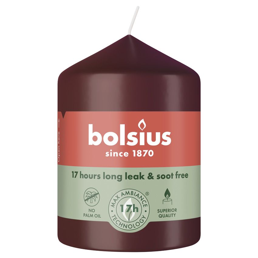 Bolsius Stompkaars 80/58 Velvet Red 1 st
