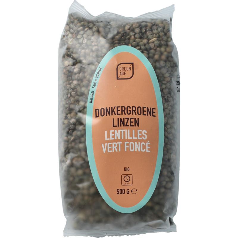 Greenage Linzen Donkergroen 500 gram