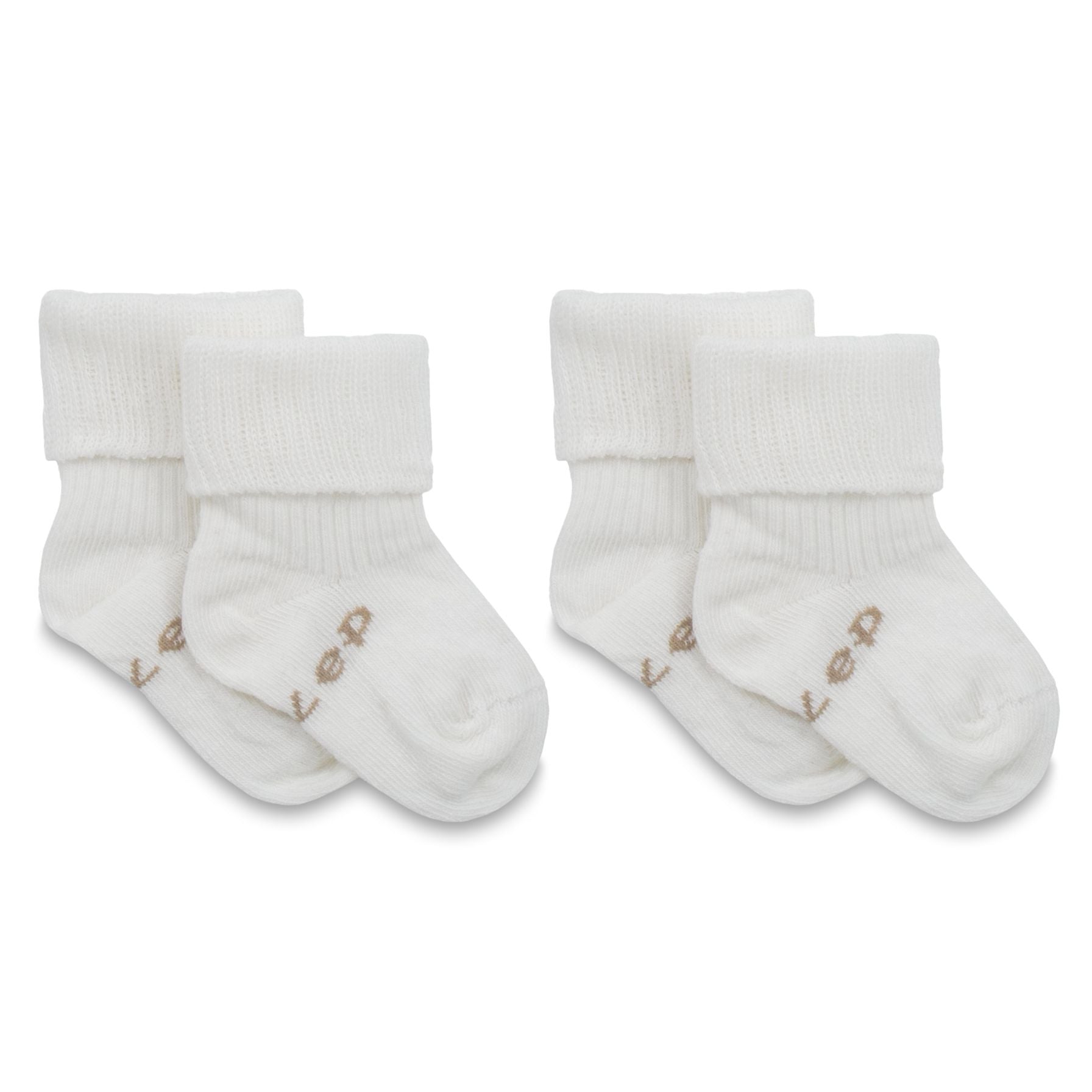 Kipkep Blijf baby sokjes 0-6 mnd offwhite/wit 2 paar