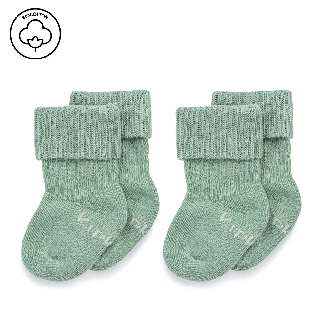 Kipkep Blijf-sokjes prematuur pale green