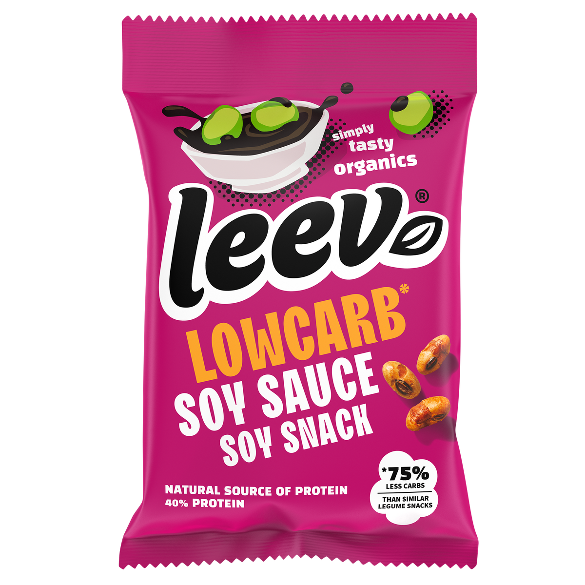 Leev lowcarb snack soyabonen soya saus biologisch 45 gram