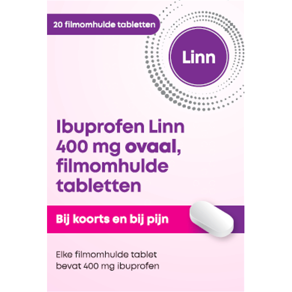 Linn Ibuprofen 400 mg wit tablet 20 tabletten
