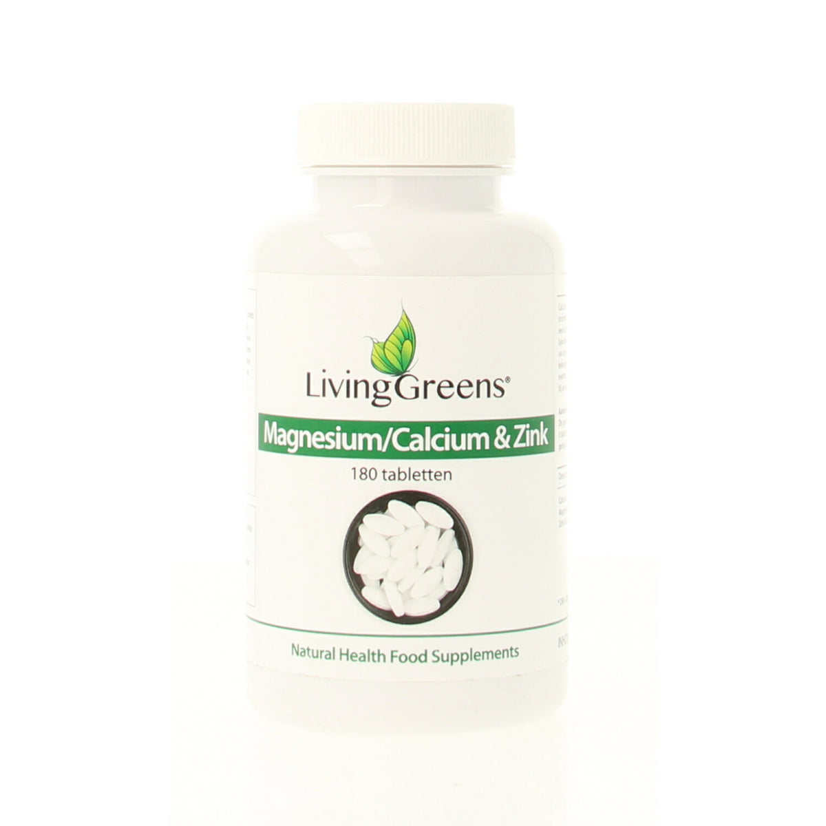 Livinggreens Magnesium calcium zink 180 tabletten