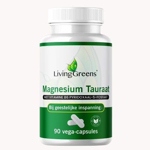 Livinggreens Magnesium tauraat + vitamine B6 90 vcaps