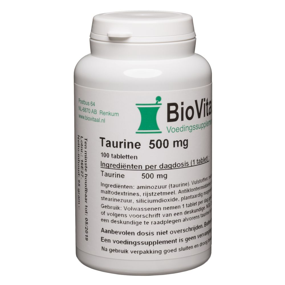VeraSupplements Taurine 500mg Capsules 100 tb