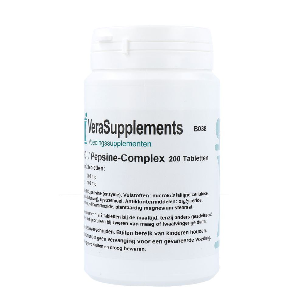 Verasupplements Betaine-HCL / Pepsine-Complex Tabletten 200 tabletten
