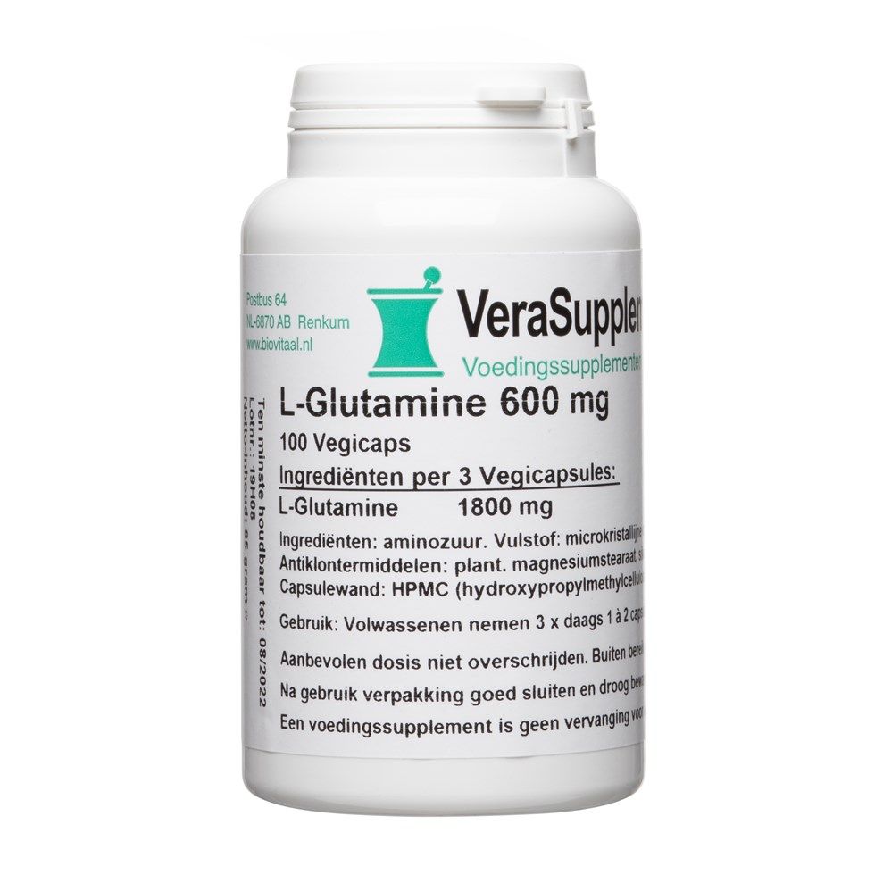 VeraSupplements L Glutamine 600 mg 100 cp