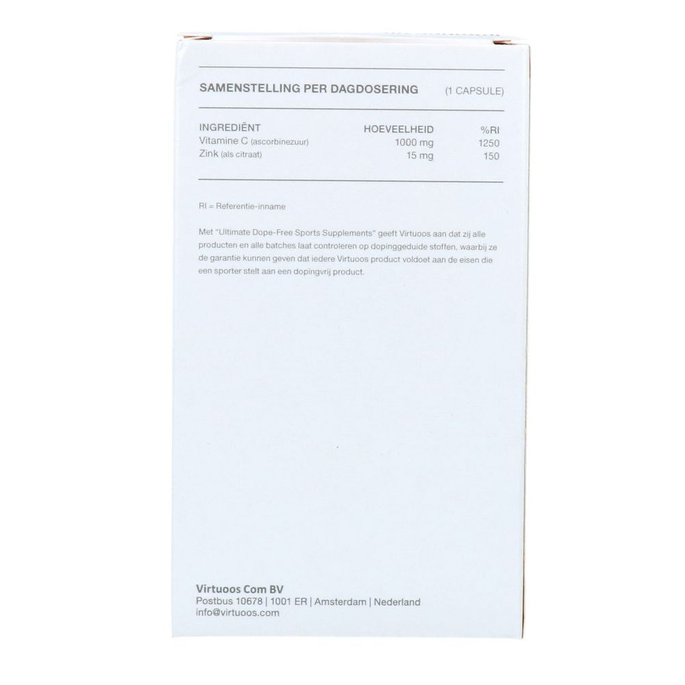 Virtuoos Immune Vitamin C & Zink Gold 90 vcaps