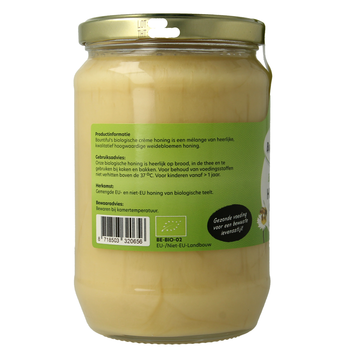 Bountiful Honing weidebloemen creme biologisch 900 gram