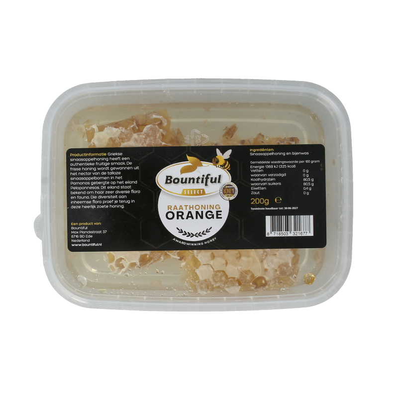 Bountiful Griekse honingraat sinaasappel 200 gram