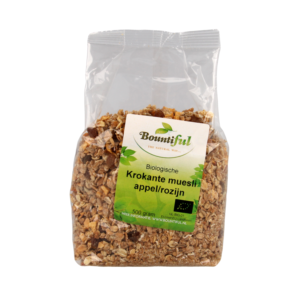 Bountiful Granola appel rozijn muesli 500 gram