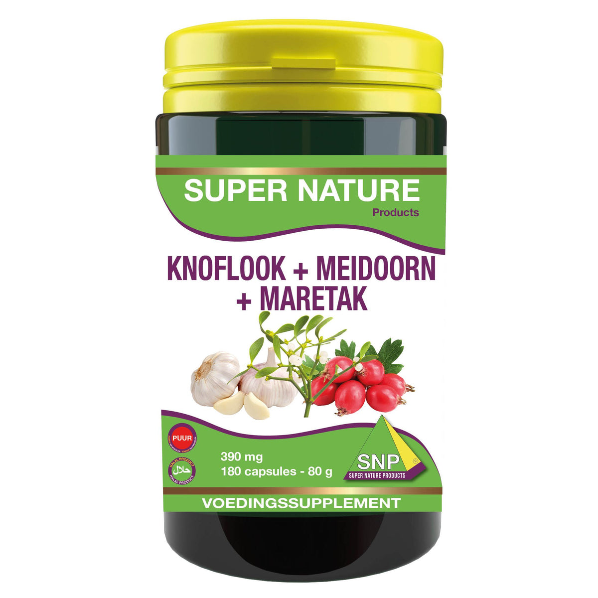 SNP Knoflook-meidoorn-maretak 390 mg puur 180 capsules