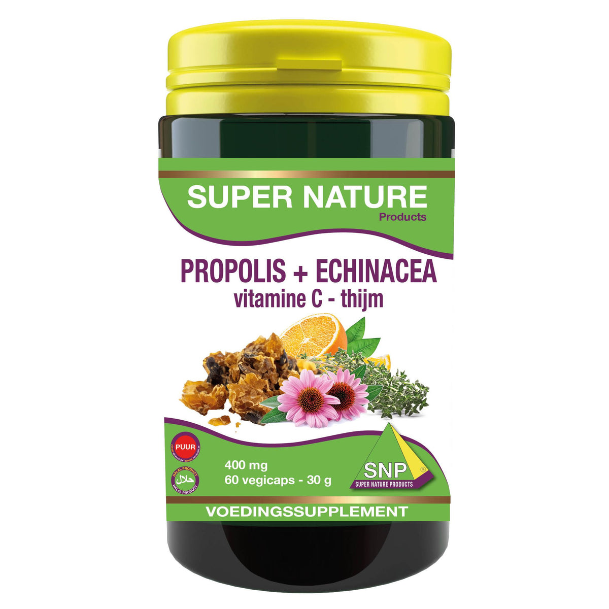 SNP Propolis+echinacea thijm- vitamine C 400 mg puur 60 capsules