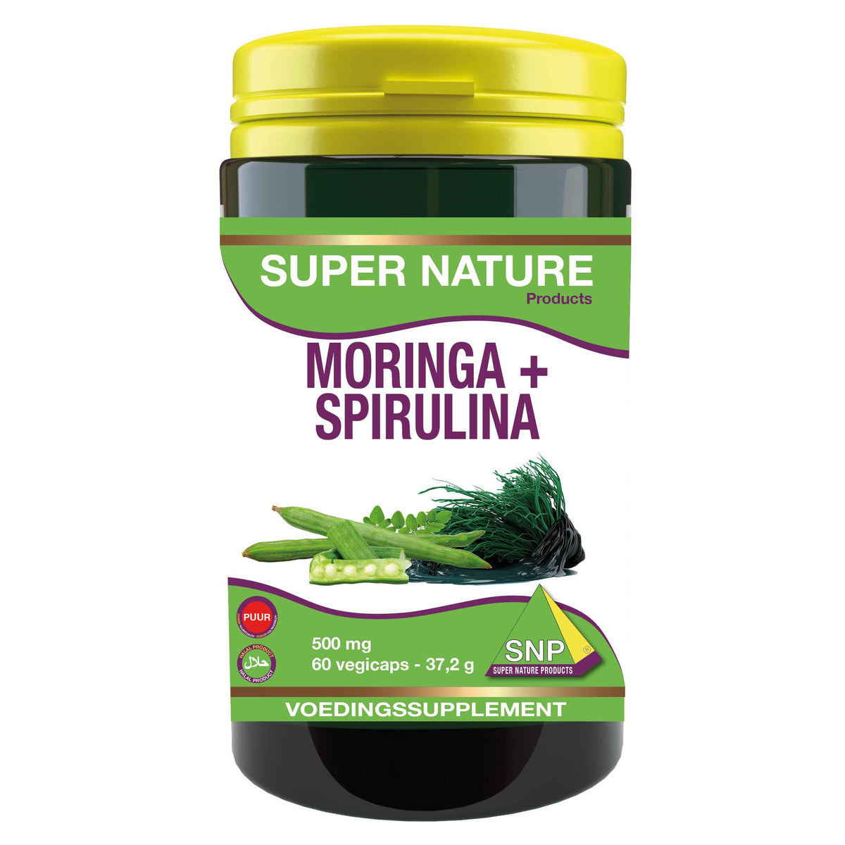 SNP Moringa & spirulina 500 mg puur 60 capsules
