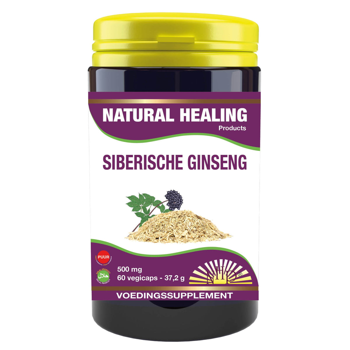 NHP Siberische ginseng 500 mg puur 60 vcaps