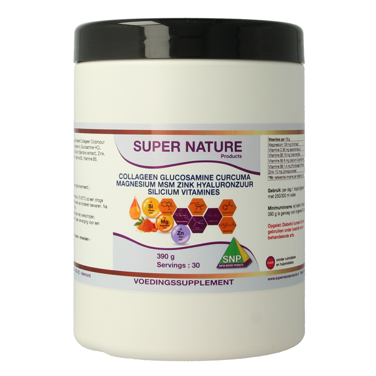 SNP Collageen glucosamine curcuma magnesium MSM 390 gram